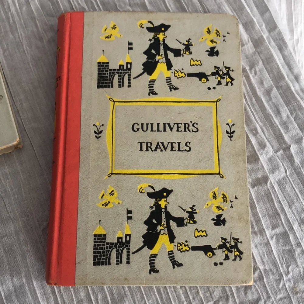 Vintage lot 3 CHARLES DICKENS hardcover childrens books-Gulliver's Travels